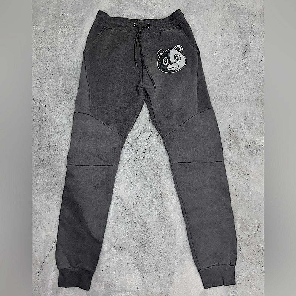 sweatpants, only tried on, NEVER WORN, have strings, size Medium. light grey